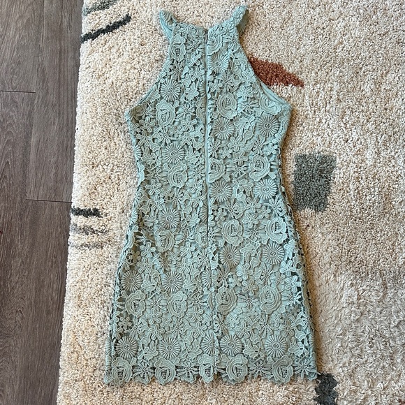 Lulu's Mint Lace Mini Dress - Picture 3 of 5